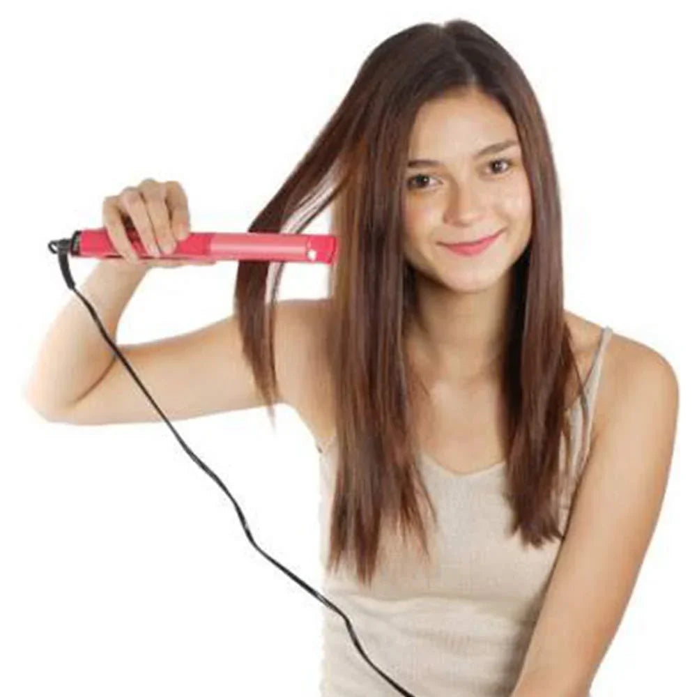 385 2 In 1 Hair Straightener And Curler Machine For Women Curl Straight Hair Iron - BP4U
