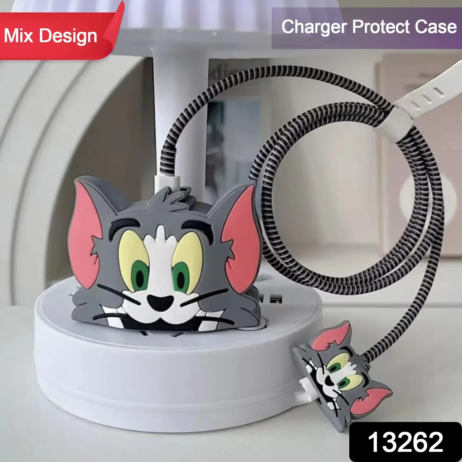 Cartoon Character Silicon Charger Case Cover For Ip 18-20w (Mix Design 1 Pc) - BP4U