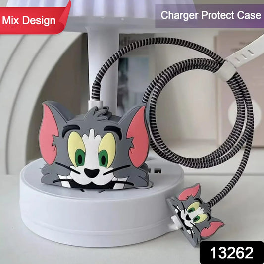 Cartoon Character Silicon Charger Case Cover For Ip 18-20w (Mix Design 1 Pc) - BP4U