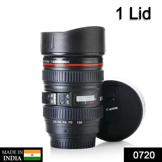 Camera Lens Shaped Coffee Mug Flask With Lid - BP4U