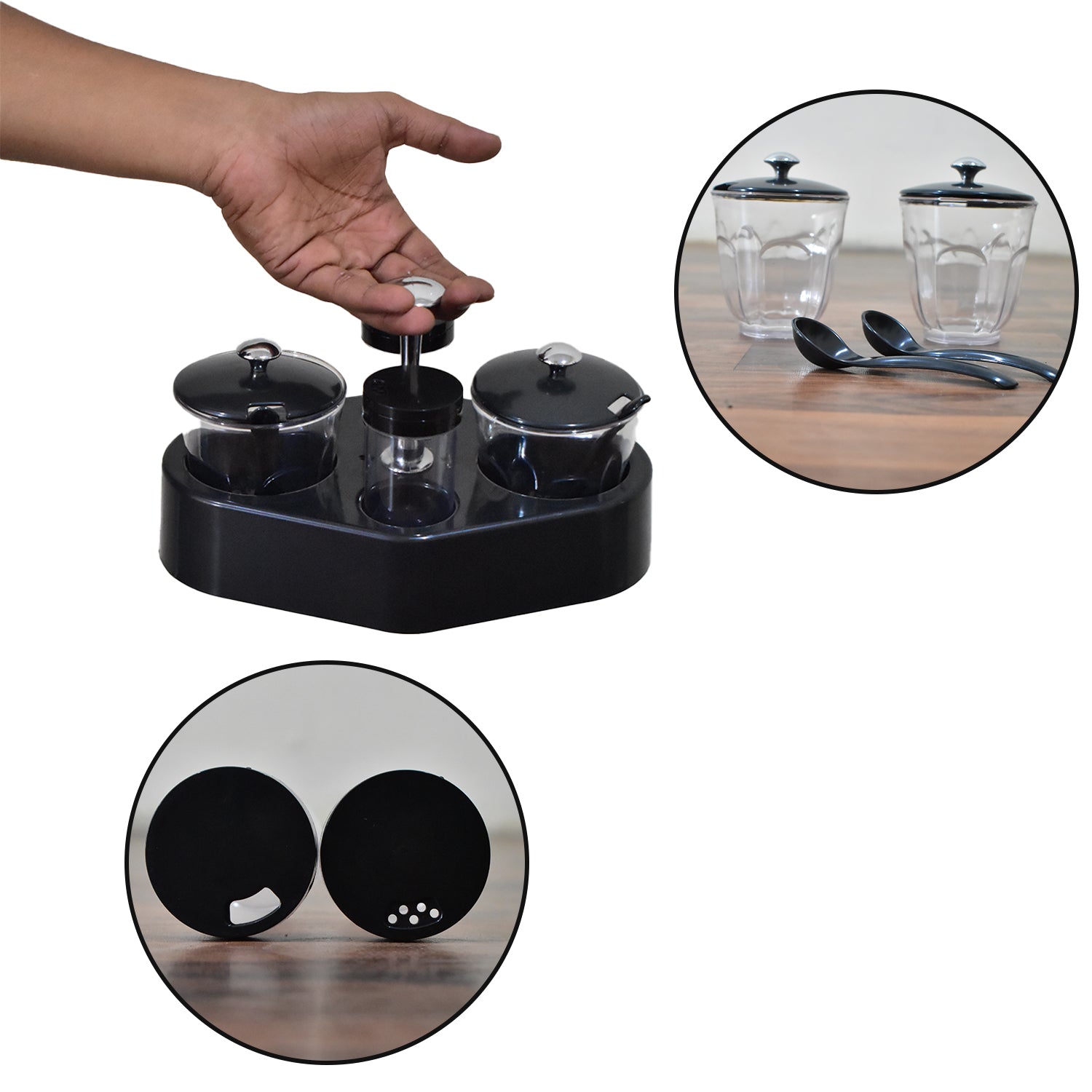 Ganesh Rendy Condiment Set For Kitchen Transparent Jar For Easy To Access Spice 1 Piece Spice Set (Plastic) - BP4U