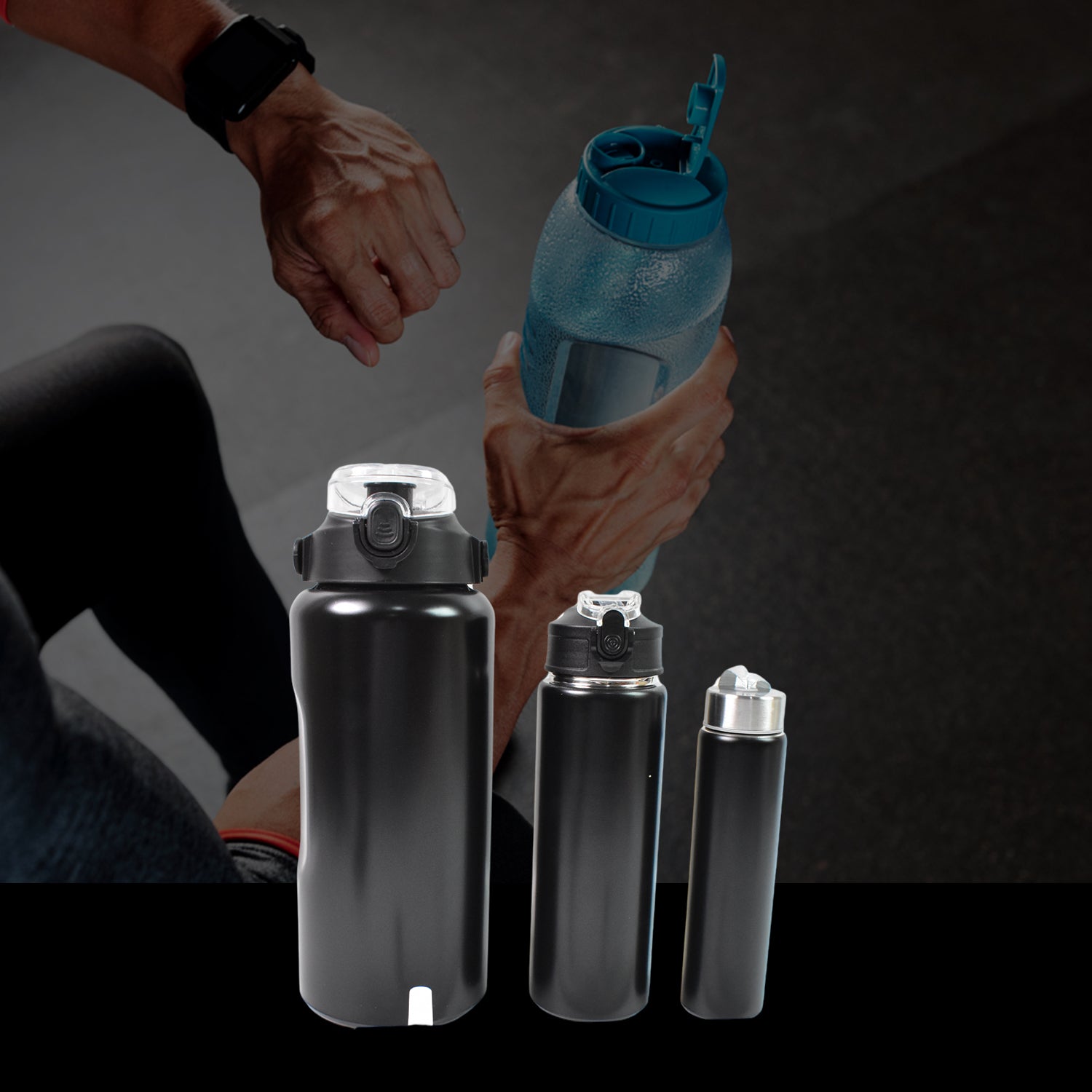 3 In 1 Stainless Steel Insulated Water Bottle Double Wall Vacuum - BP4U