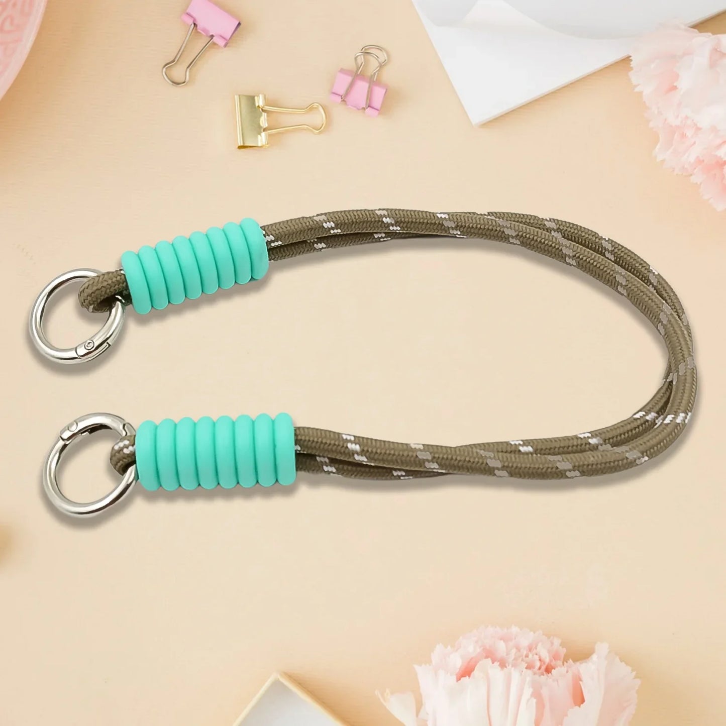 Multipurpose Two Sided Adjustable Hand Wrist Strap Lanyardwith Cellphone Phone Strap (1 Pc 14.5 Inch Multicolor) - BP4U