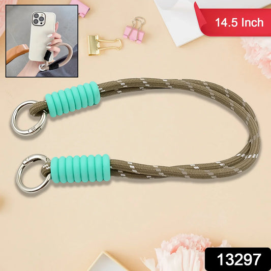Multipurpose Two Sided Adjustable Hand Wrist Strap Lanyardwith Cellphone Phone Strap (1 Pc 14.5 Inch Multicolor) - BP4U