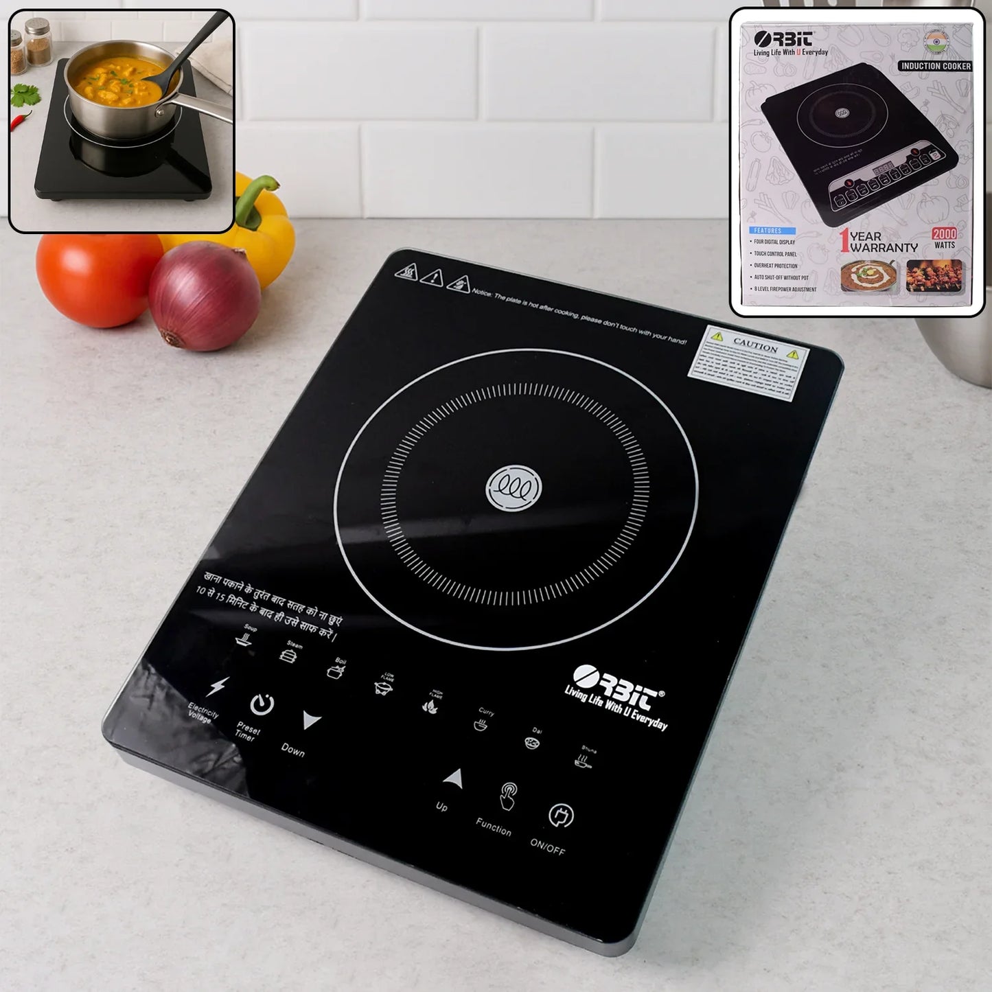 Orbit Touch Control And Multiple Cooking Induction Cooker - BP4U