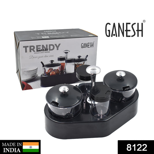 Ganesh Rendy Condiment Set For Kitchen Transparent Jar For Easy To Access Spice 1 Piece Spice Set (Plastic) - BP4U