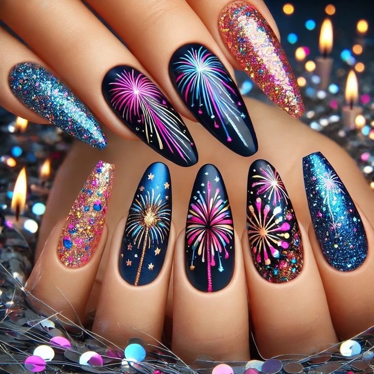 New years nails